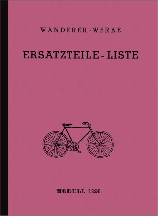 Wanderer bicycles 1926 spare parts list catalog
