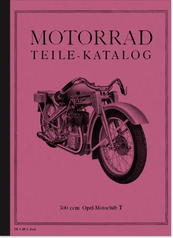Opel Motoclub 500 T SV Ersatzteilliste
