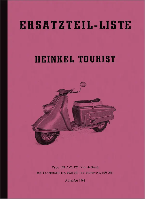 Heinkel Tourist 103 A-2 Ersatzteilliste
