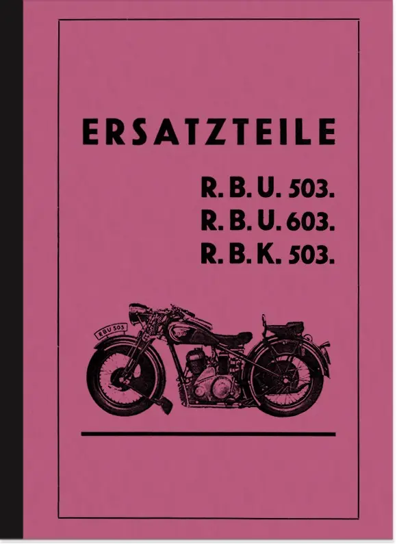Ardie RBU 503 603 RBK 503 Spare Parts List Spare Parts Catalog Parts Catalog