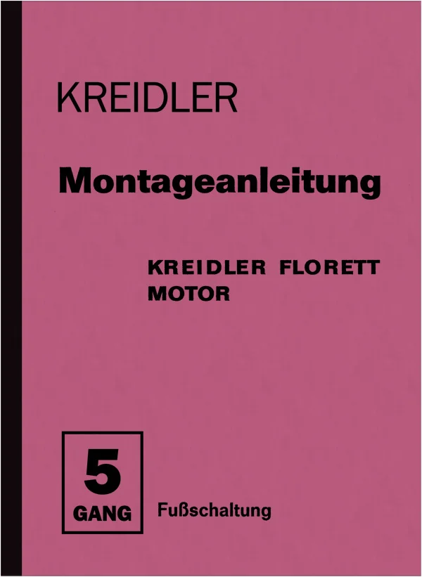 Kreidler Florett 5-speed foot shift engine repair manual