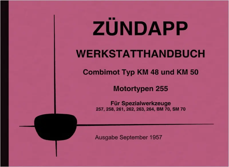 Zündapp Combimot KM 48 und KM 50 Werkstatthandbuch Reparaturanleitung 1954-1959