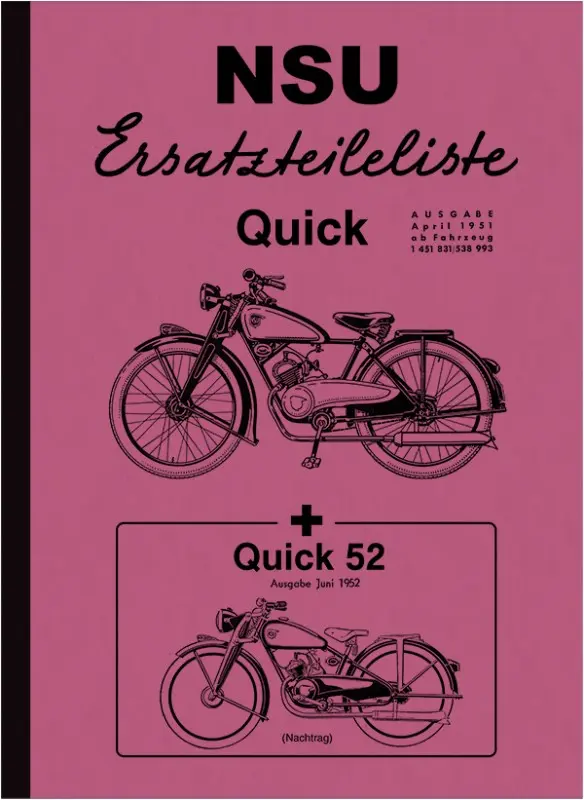 NSU Quick und Quick 52 Ersatzteilliste