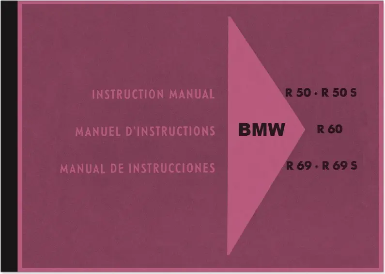 BMW R 50,R 50S,R 60,R 69 R 69S Operating Instructions