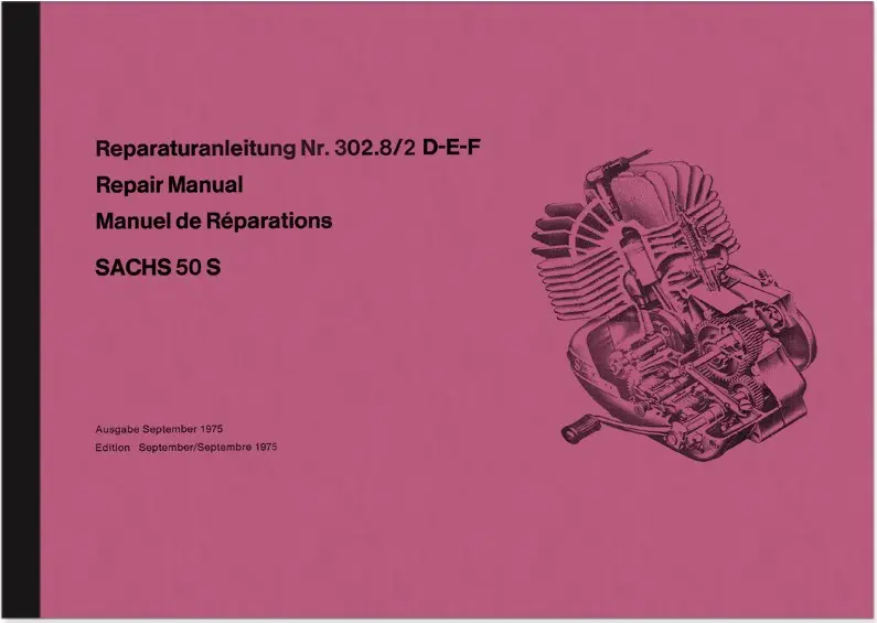 Sachs 50 S 50S Motor Reparaturanleitung