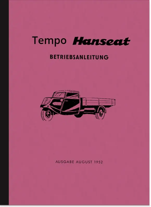 Tempo Hanseat Bedienungsanleitung