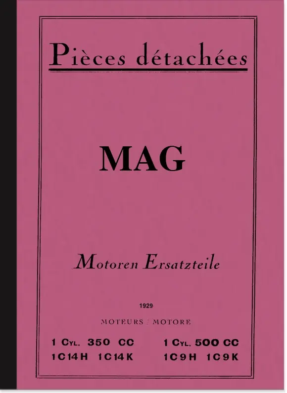MAG - Motosacoche 350 500 ccm 1-Zylinder Ersatzteilliste