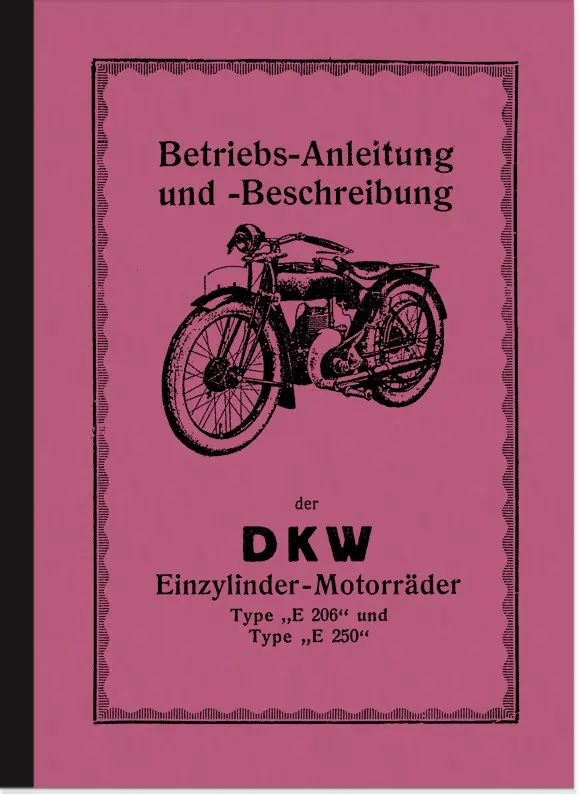 DKW E 206 und E 250 (Blutblase) Bedienungsanleitung