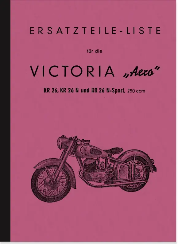 Victoria KR 26 Aero KR 26N N-Sport Spare Parts List Spare Parts Catalog Parts Catalog