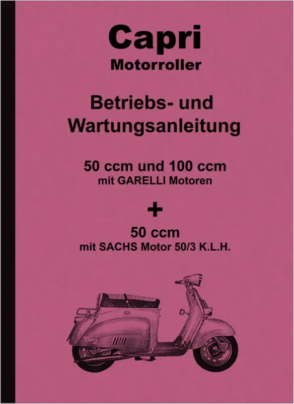 Capri scooter 50 and 100 cc scooter manual manual manual Garelli Sachs