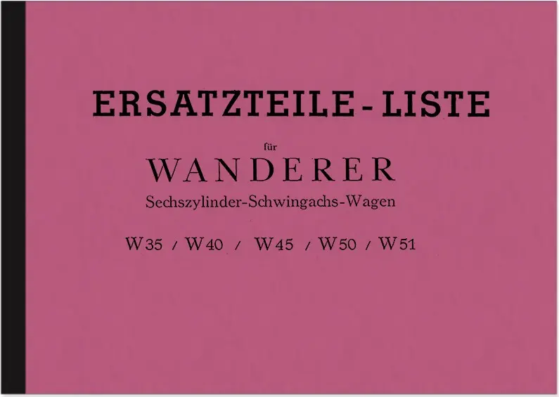 Wanderer W 35 40 45 50 51 Ersatzteilliste