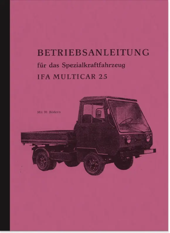 IFA Multicar 25 Bedienungsanleitung