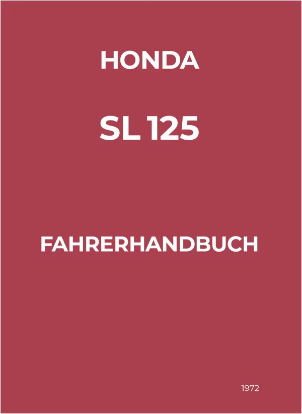 Honda SL 125 Bedienungsanleitung