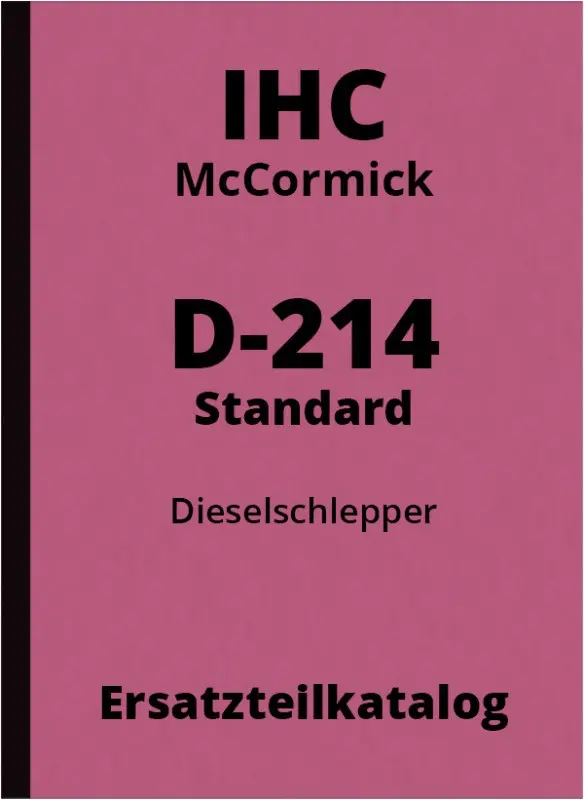 IHC McCormick Standard D-214 Ersatzteilliste