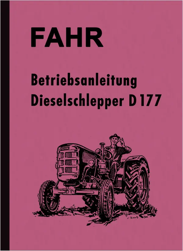 Driving Diesel Tractor D 177 Operating Instructions