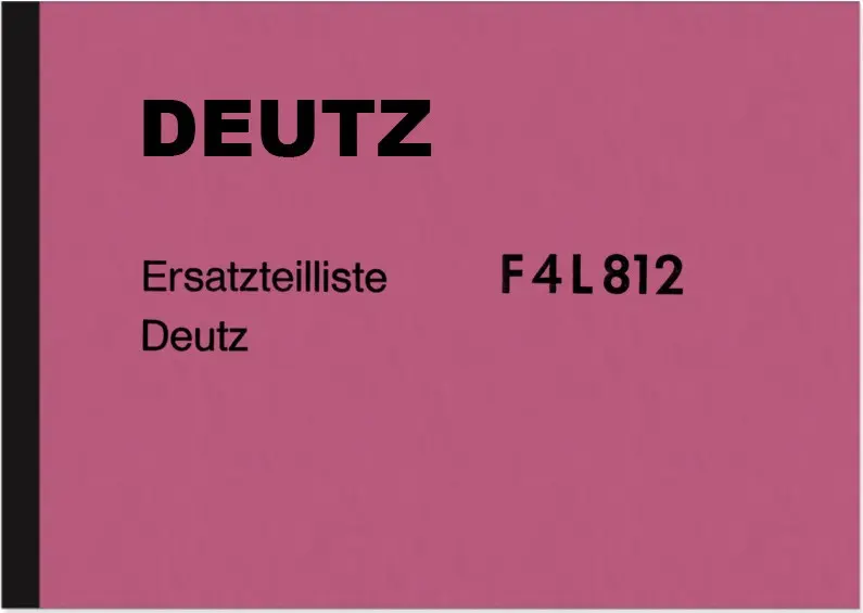 Deutz tractor engine F4L812 spare parts list spare parts catalog