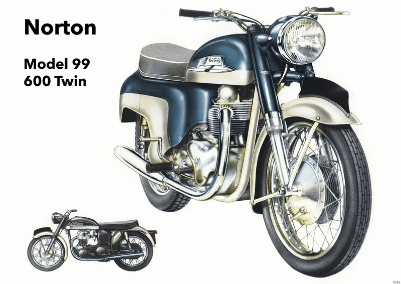 Norton Model 99 600 ccm Twin Motorrad Poster