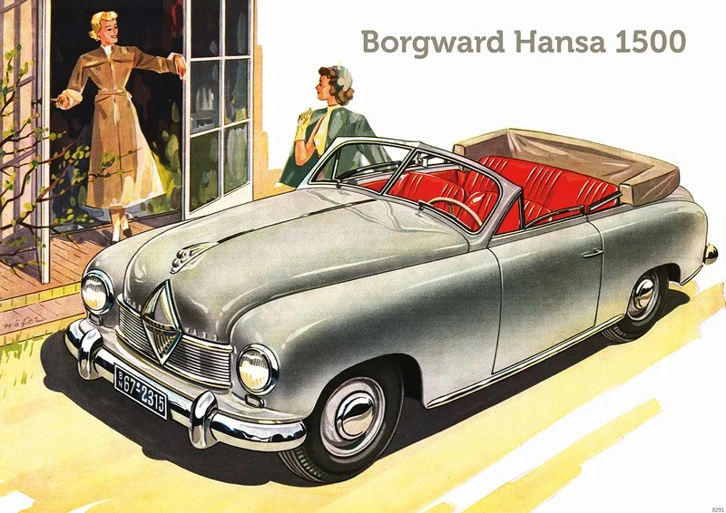 Borgward Hansa 1500 Cabrio Auto PKW Poster