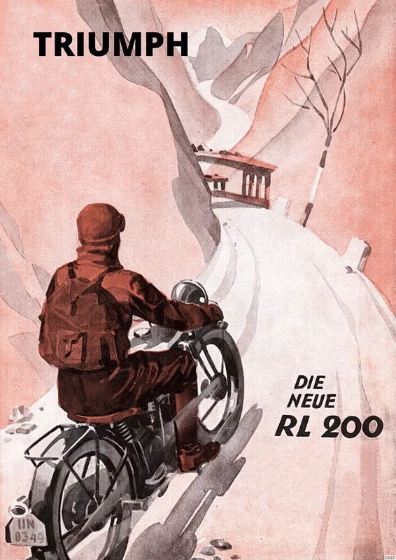 Triumph RL 200 RL200 motorcycle Poster Picture