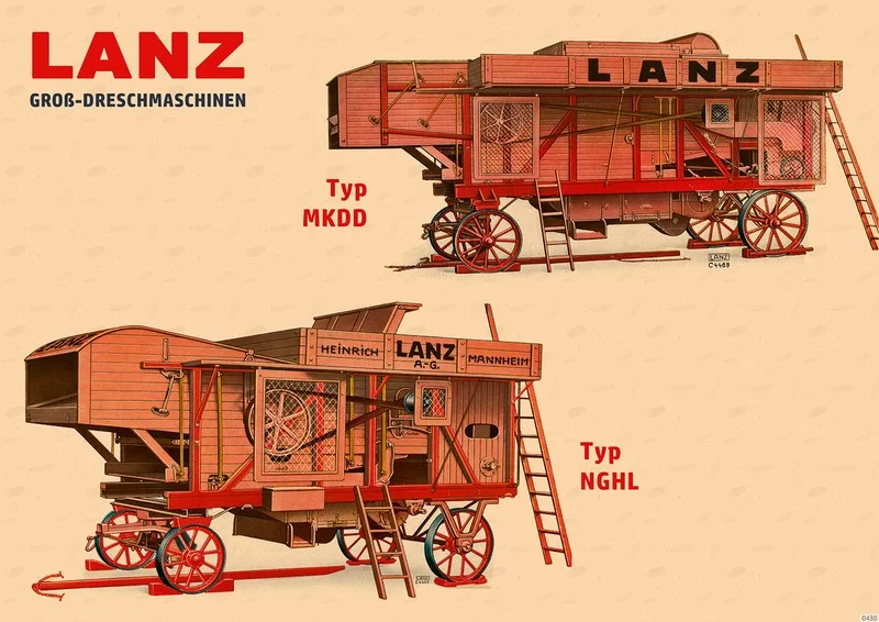 Lanz Large threshing machines MKDD NGHL Poster Picture