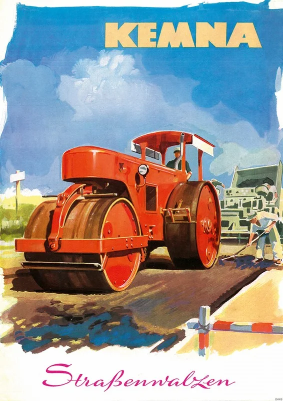 Kemna Straßenwalzen Walze Poster