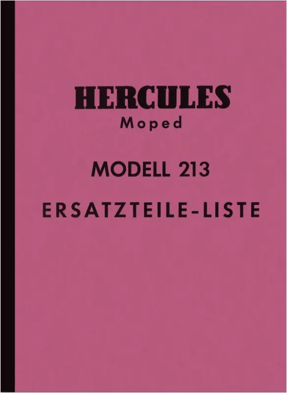 Hercules Model 213 Moped Spare Parts List Spare Parts Catalog