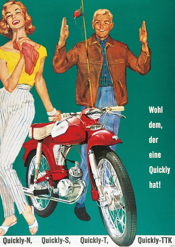 NSU Quickly N S T TTK Moped Poster