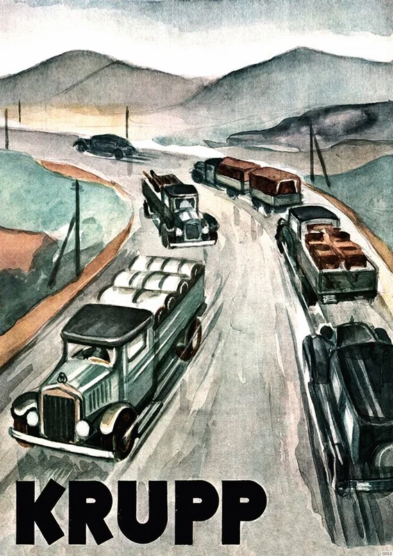Krupp LKW Lastwagen Pritschenwagen Transporter Poster