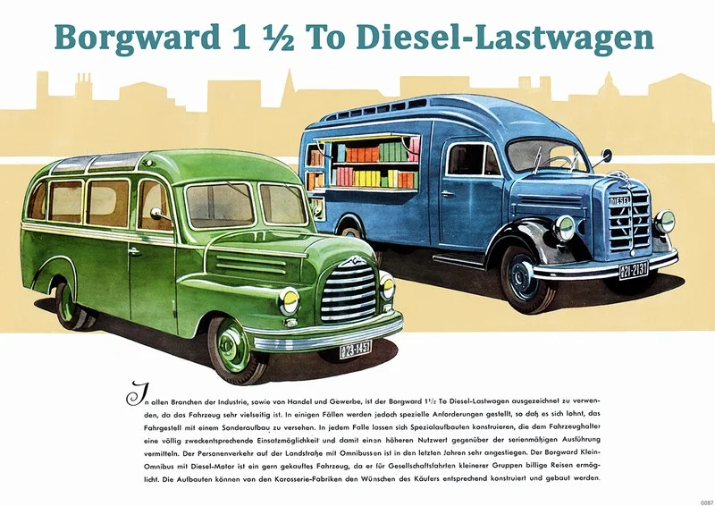 Borgward 1,5t To LKW Diesel-Lastwagen Poster