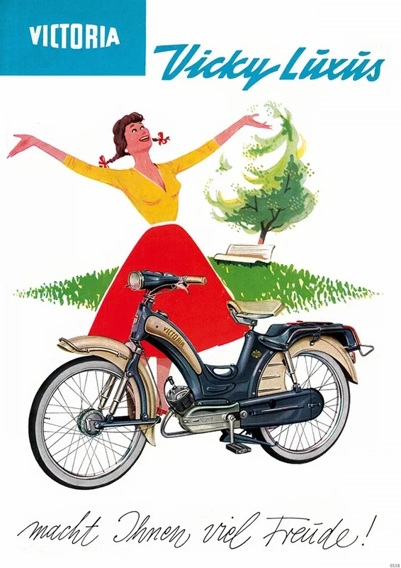 Victoria Vicky Luxus Moped Poster