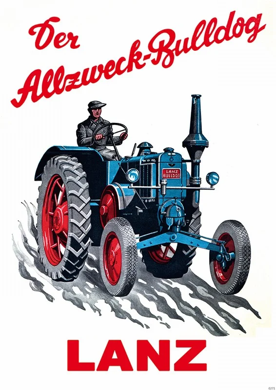 Lanz Allzweck-Bulldog Traktor Schlepper Poster