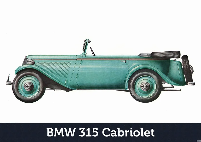 BMW 315 Cabriolet Auto PKW Wagen Poster