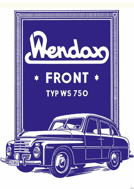 Wendax Front Typ WS 750 WS750 Auto PKW Poster