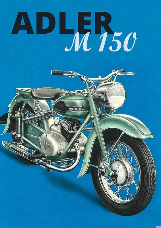 Adler M 150 M150 Motorrad Poster