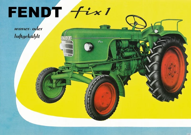Fendt Fix 1 Dieselross Traktor Schlepper Reklame Poster