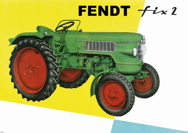 Fendt Fix 2 Dieselross Traktor Schlepper Reklame Poster