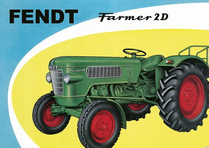 Fendt Farmer 2D Dieselross Schlepper Traktor Reklame Poster