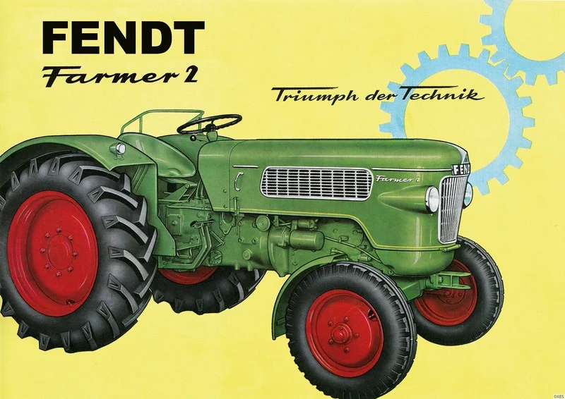 Fendt Farmer 2 Dieselross Schlepper Traktor Reklame Poster