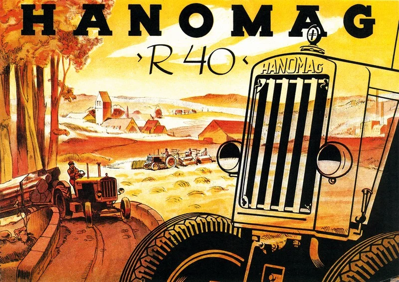 Hanomag R 40 R40 Schlepper Traktor Diesel Reklame Poster
