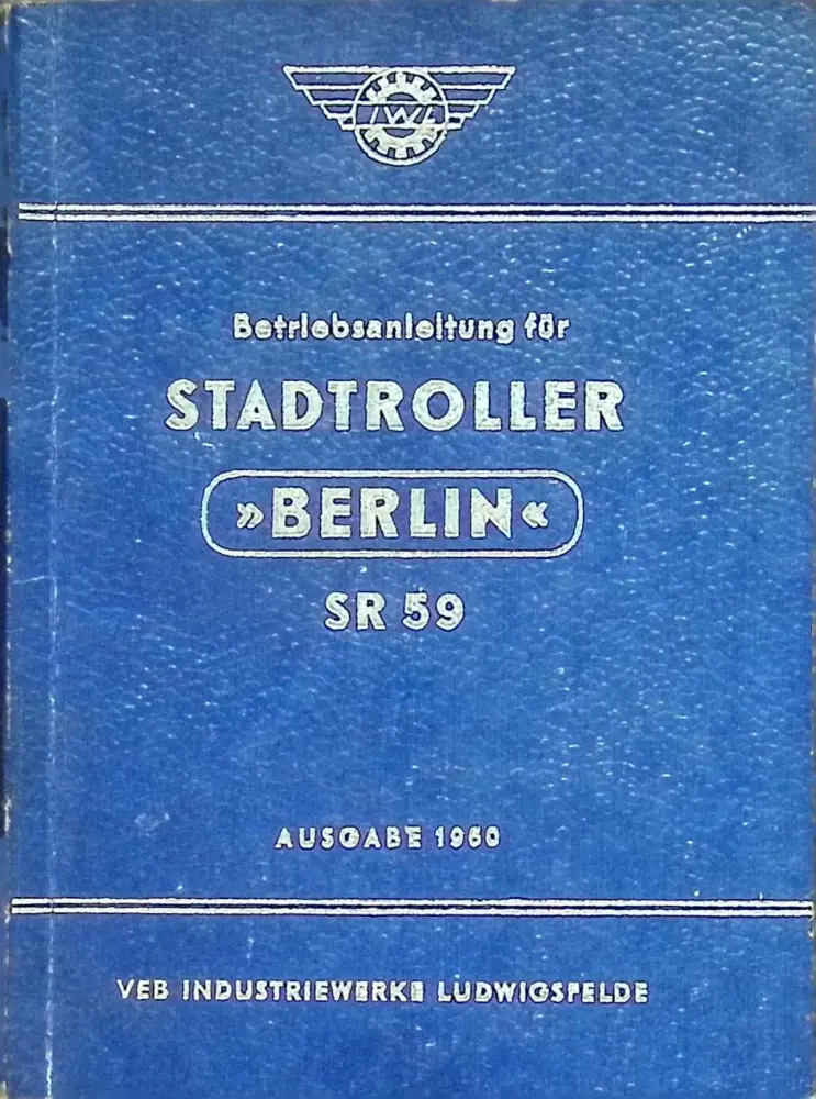 IWL Berlin city scooter SR 59 Original operating instructions