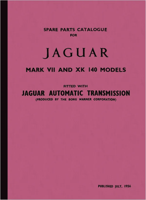 Jaguar Mark VII und XK 140 Ersatzteilliste Teilekatalog
