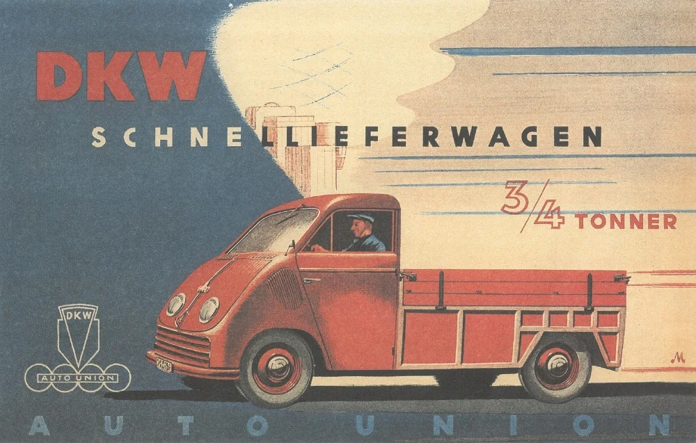DKW express delivery van truck 3/4 ton 0.75 to. sales brochure